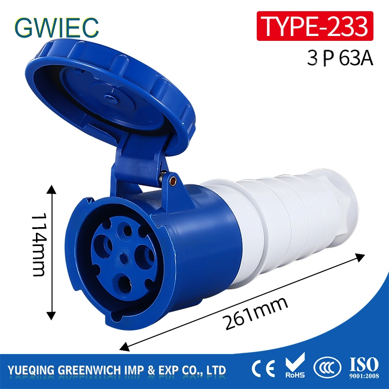 Electrical Gwiec Waterproof Connector Male Female Industrial Plug and Socket with Low Price