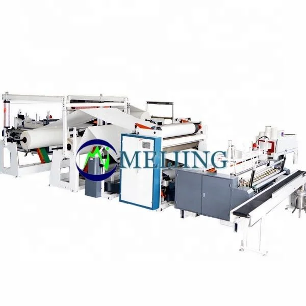 Machine Glue Laminating Full Embossing Toilet Paper All in One Tissue Paper Making Machine with Factory Direct Sale Price