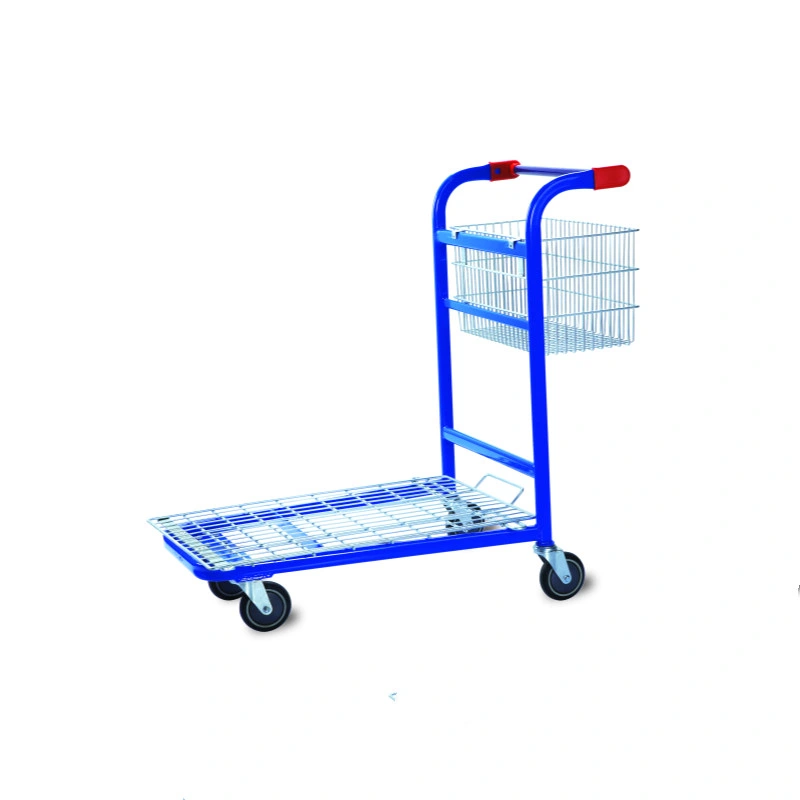 Heavy Duty Logistic Warehouse Mesh Platform Transport Trolley