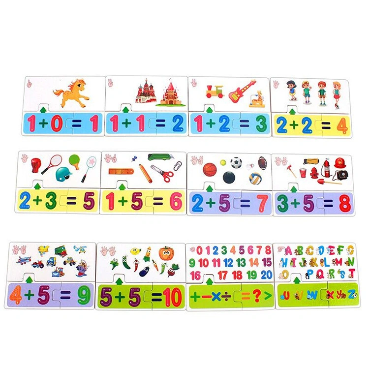 Montessori Wooden Number Math Game Sticks Puzzle Calculate Game Learning Counting Kids Gift Teaching Aids Wooden Toys for Child