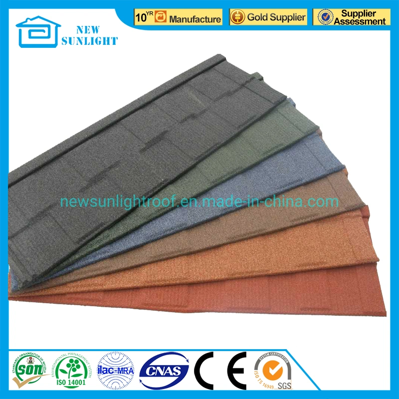 Hot Sale in Kenya Nigeria Ghana Stone Coated Steel Roofing Tiles Metal