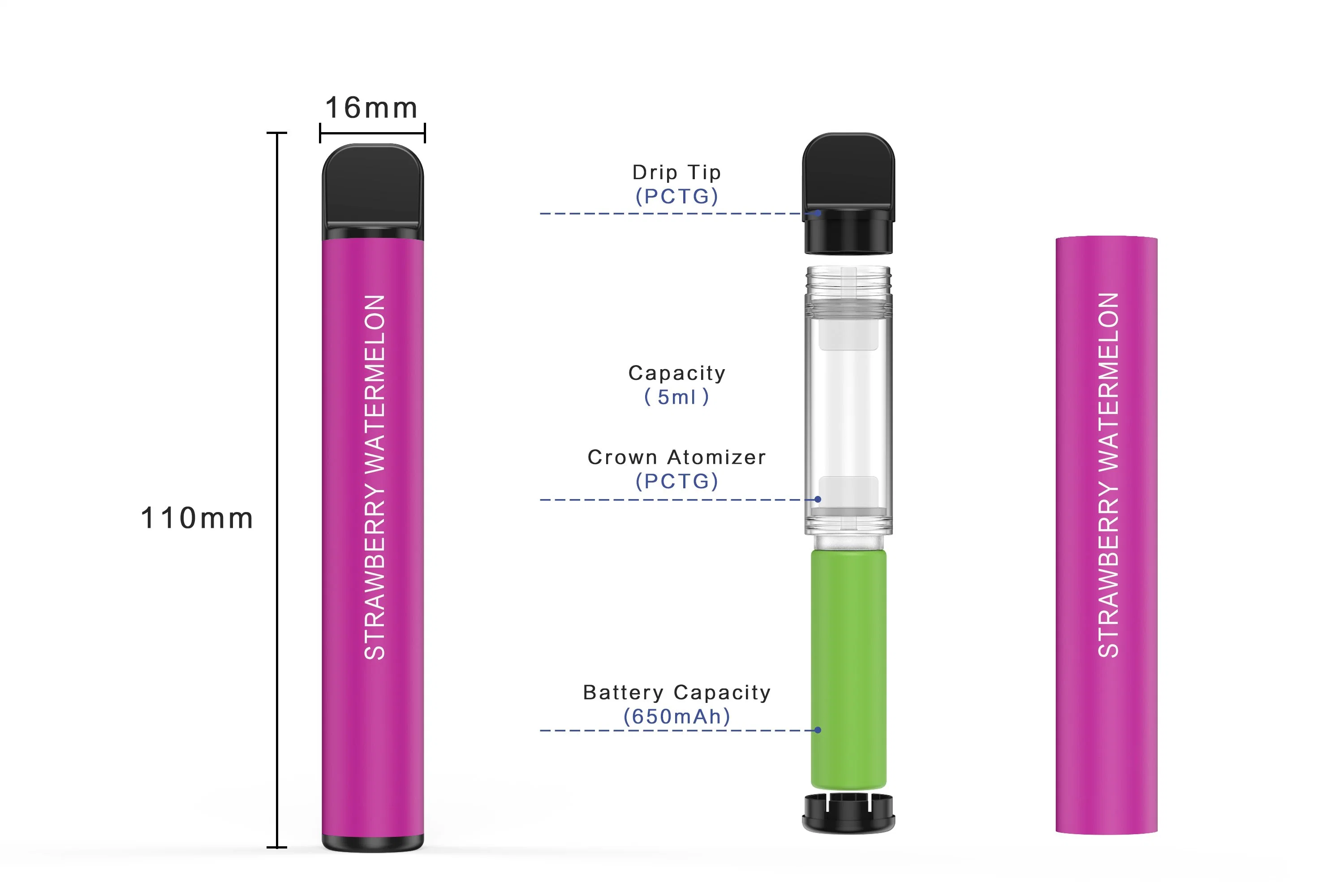 Vente en gros portable Mini 15 parfums Vape Pen jetable 1200 bouffées Cigarettes électroniques