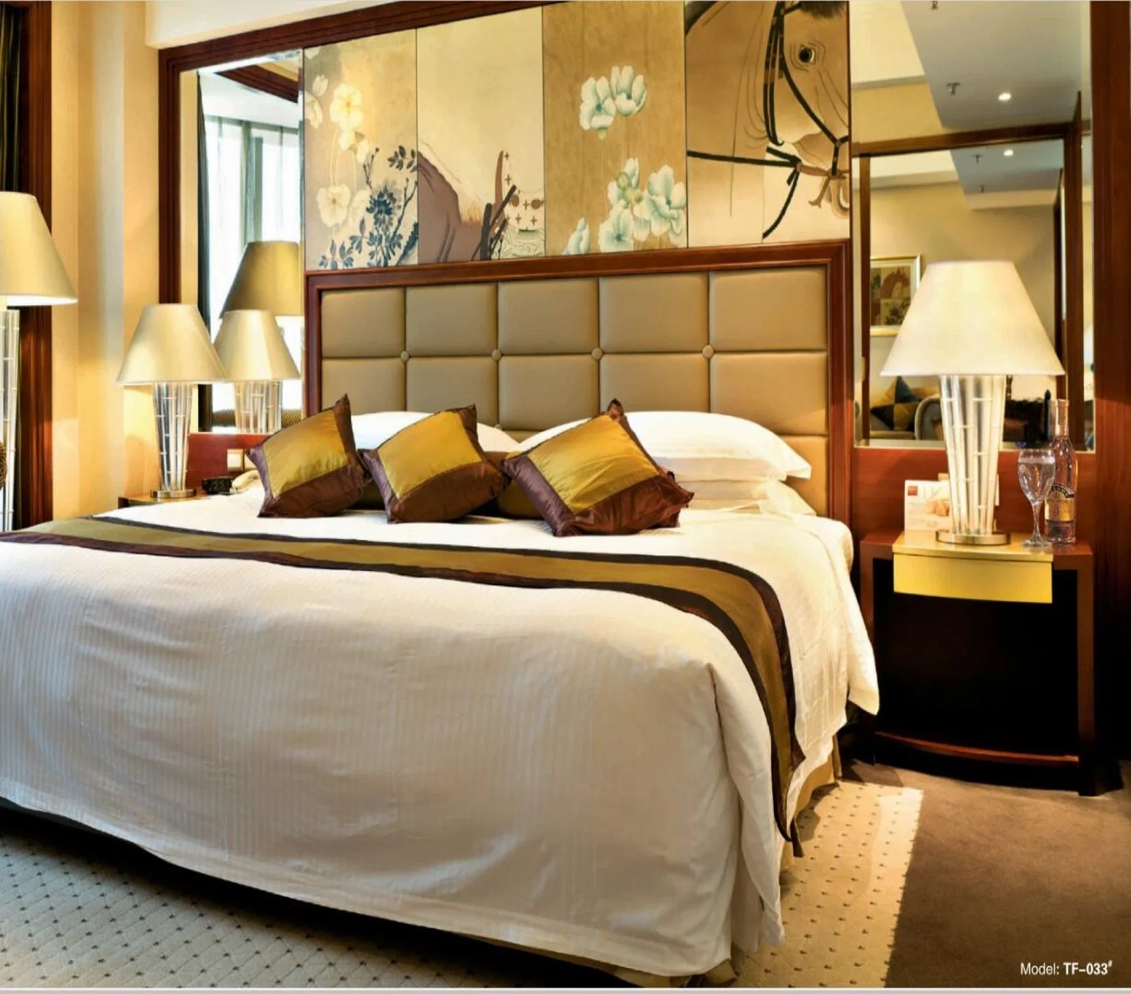 Professional Customized 5 Star Design Hotel Furniture Top Quality Wooden Design Bedroom Set