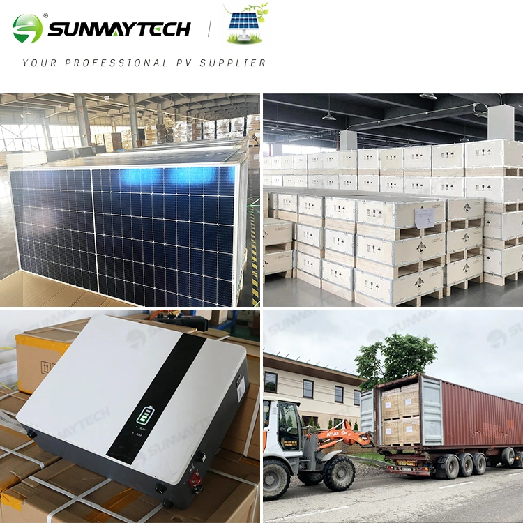 Sunway 6Kw sistema de energía solar híbrido monofosfato 3kw 4kw 5kW 5kw sistema de energía híbrida del inversor solar del viento