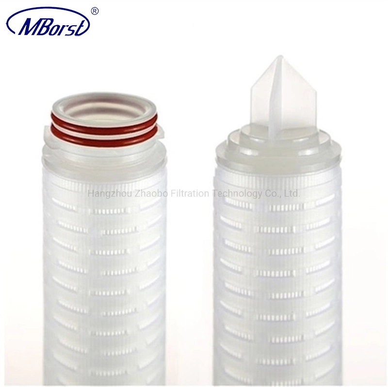 China Manufacturer Filter Cartridge with Pleated Hydrophobic 0.01/0.45/0.65 Micon PVDF Membrane for Colorant Dye Ink Solvent Pharmaceutical Water Filtration