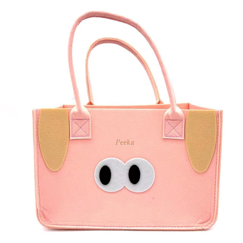 New Cartoon Letter Felt Bag Everything Fashion Felt Tote Bag Large Capacity Tote Bag Satchel Storage Bag (CFBPH006)