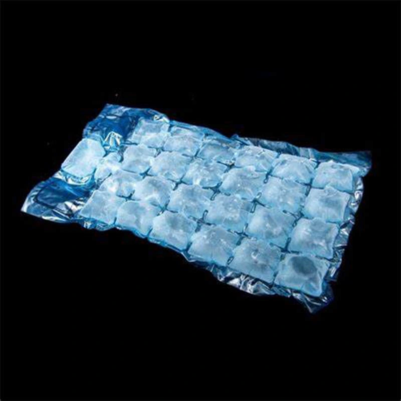 Transparent or Light Blue Polyethylene Disposable Ice Cube Packs