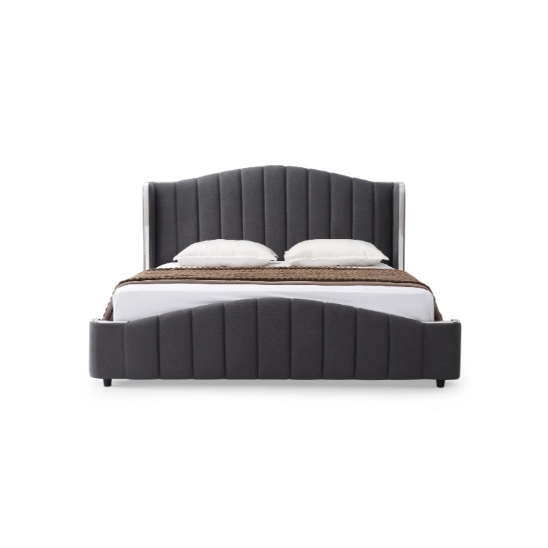 Quarto King Queen Size Luxo Design moderno Quarto de dormir escritório Hotel Apartamento mobiliário Set tecido cama