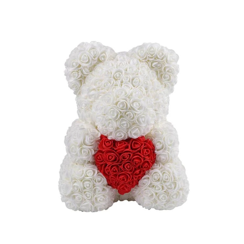 Rose ter mão fez Ursinho Rose suportar Rose Teddy Bear - Dom para o Dia das Mães, Dia dos Namorados, Aniversário &amp; Suite Chuveiros Casamentos