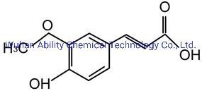 4-Hydroxy-3-Methoxycinnamic Acid 1135-24-6 Ferulic Acid Cosmetic Ingredient Health Food