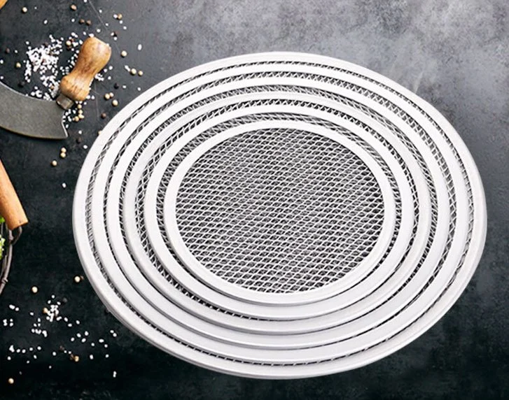 Mingwei Manufacturers Wholesale/Supplier Round Aluminum Pizza Net Commercial Pizza Net Baking Net Baking Tools Home Baking Net