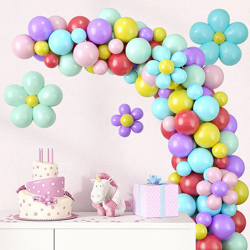 La decoración de cumpleaños globos temáticas Macaron de globos de látex establecer parte suministra 5" 10" 18" balón inflable