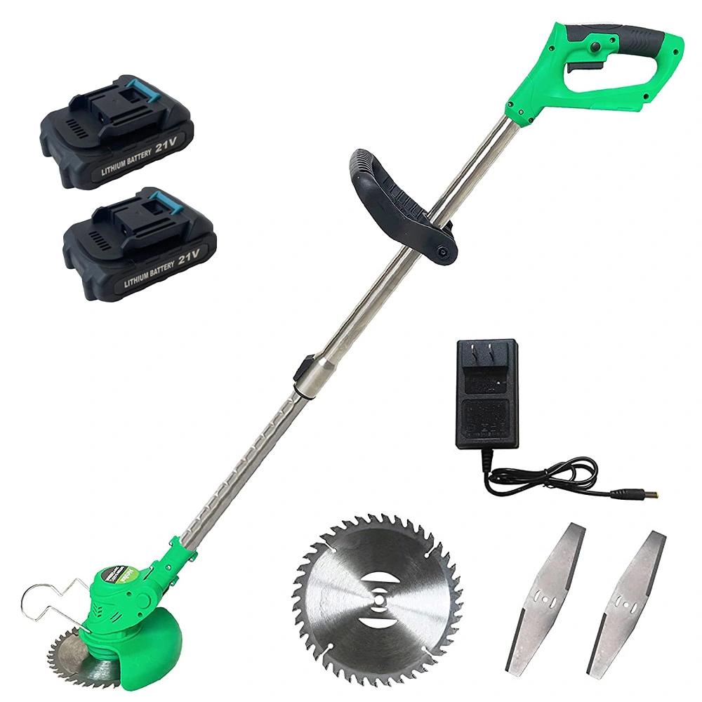 21V Portable Cordless Grass Cutter Power String Trimmer Electric Brush Cutter