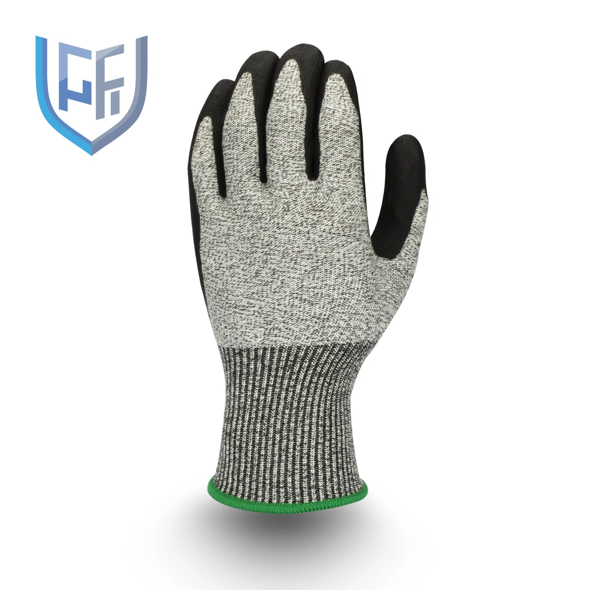 ANSI Standard Level 4 Cut Resistant Sandy Nitrile Coated Hand Gloves