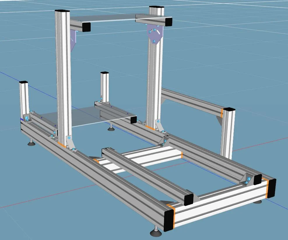 Новый дизайн Черный анодированный алюминий движения SIM-Rig Racing пилотской кабине DIY домашние игровые симулятор комплект рамы