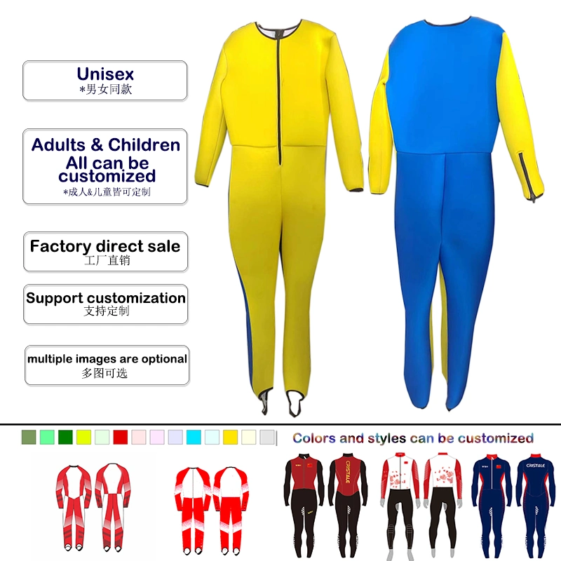 Commerce de gros personnalisé Sublimation MOQ 1pièce squelette personnalisé de Luge Ski jumping course de bobsleigh costume costume costume de neige pour les hommes Les femmes de haute qualité