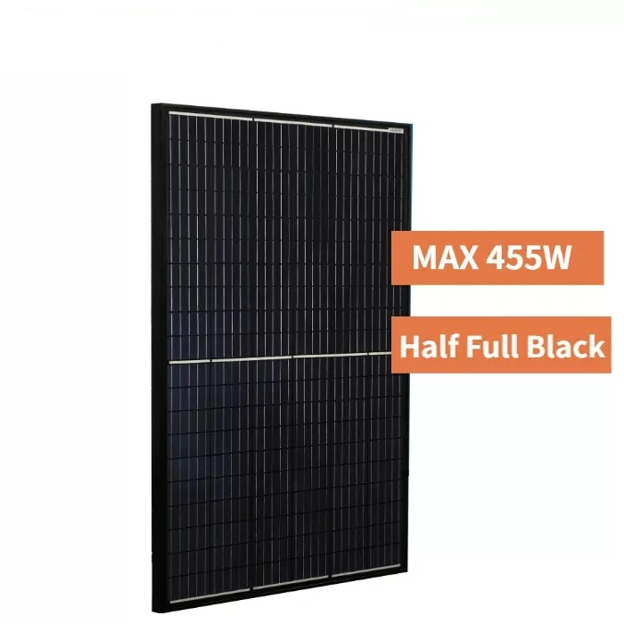 Panneau solaire 455 Watt à moitié plein d'énergie noire masse électrique du système solaire tôle de toit panneau solaire produit pour la pompe à eau