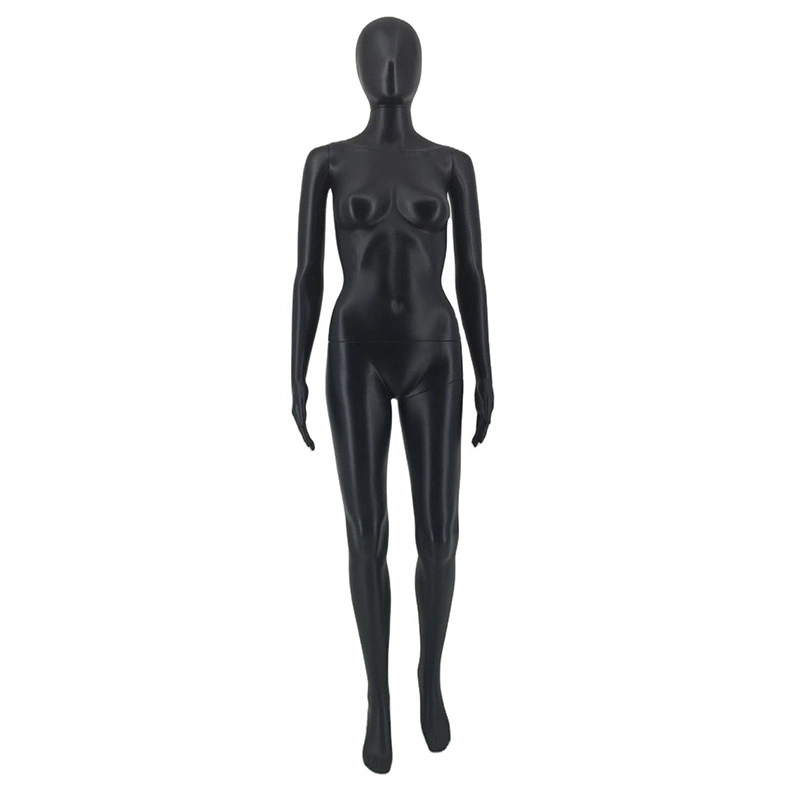 Factory Direct Sale Black Plastic Female Display Clothes Mannequin