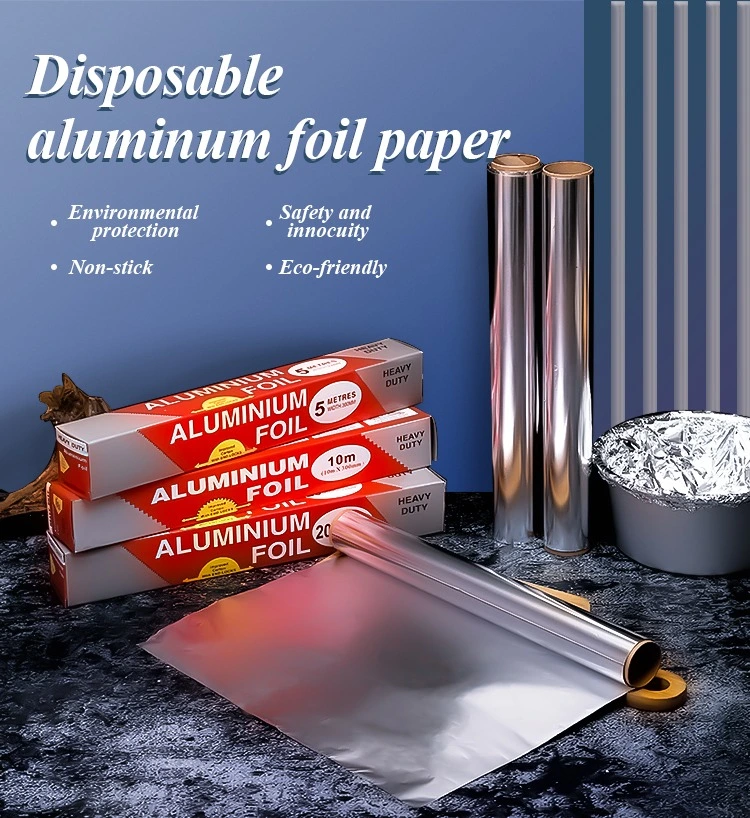Chinese Manufacture Supplier Aluminum Foil Roll Wrapper Packaging Food Kitchen Working Home Packaging Baking Use