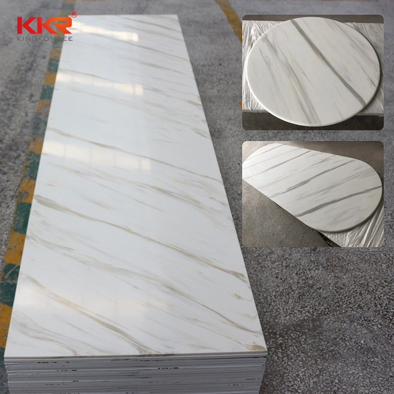 Kingkonree Calcatta White 30mm Thickness Modified Acrylic Solid Surface 3.15