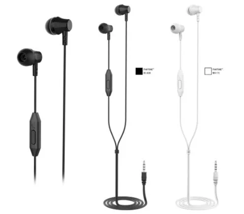 Auriculares intrauditivos con cable con control de volumen y micrófono para teléfono móvil