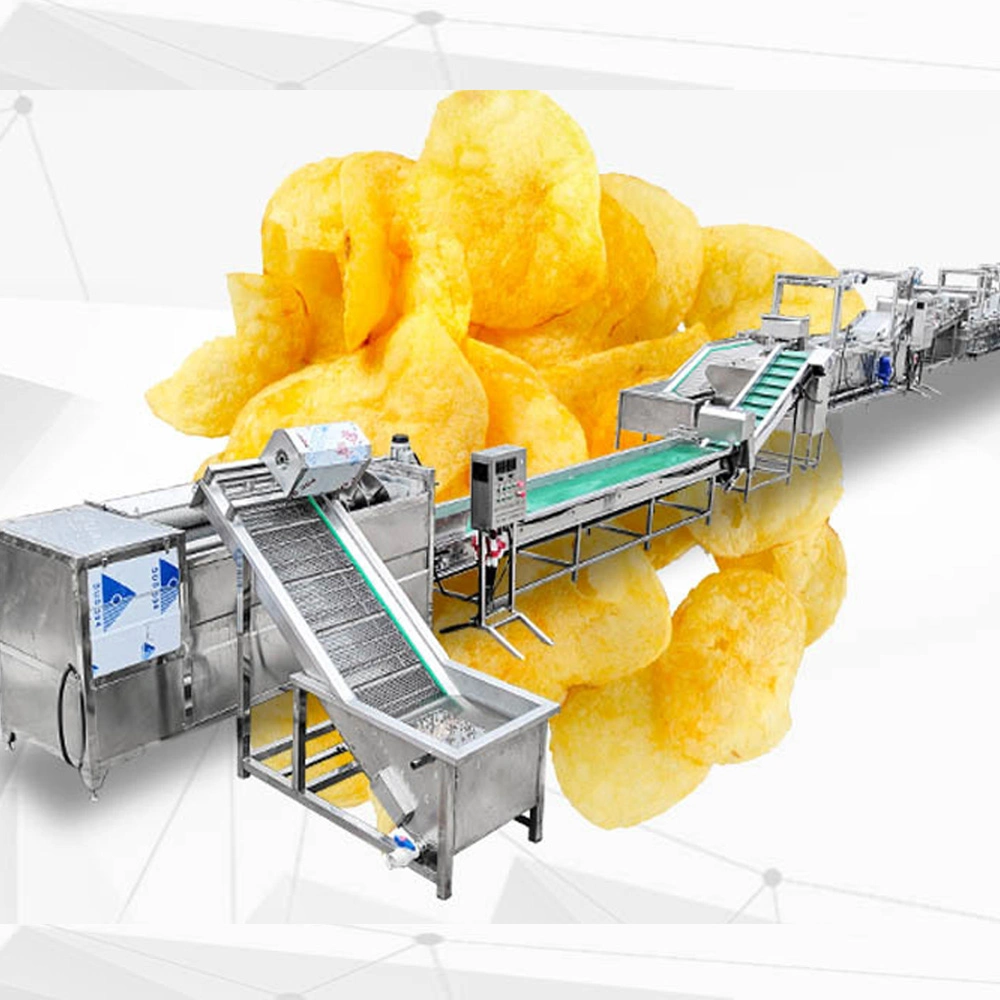 Industrial Fried French Fries Making Machine Potato Chips Production Line Price