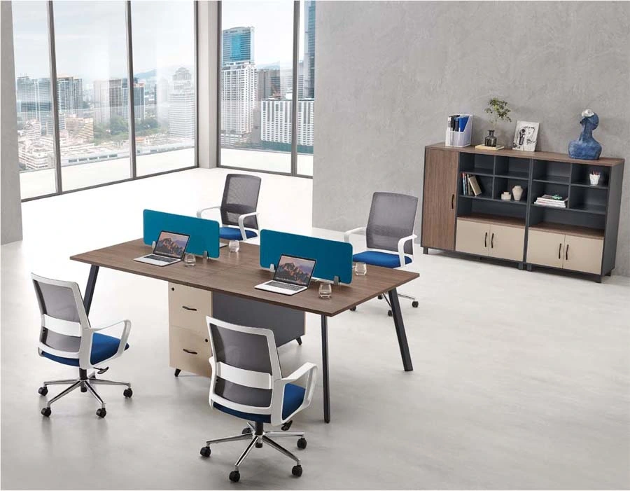 Foshan Supplier High quality/High cost performance  Wooden 4 Sets Staff Table Office Workstation