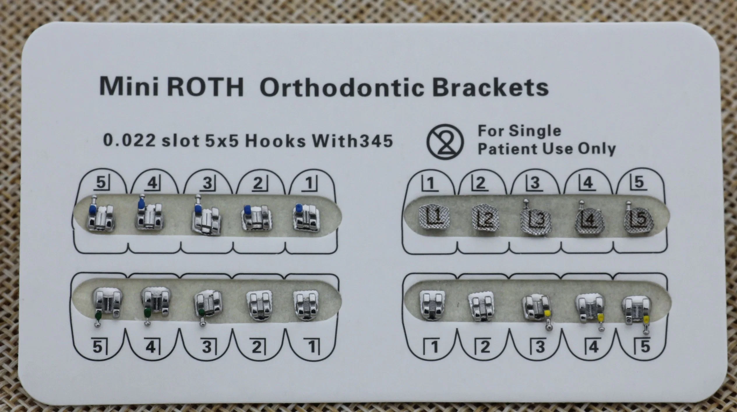 Edgewise Roth Mbt 345 Hooks Mono Mesh Block Brackets