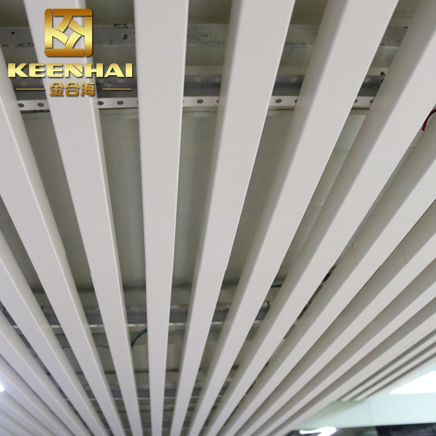 Decoration Material Metal Strip Ceiling Acoustic Profile U Shape Suspended Metal Aluminium Ceiling for Office, Hotel, Villa, Shopping Mall Decoration (KH-MC-U2)