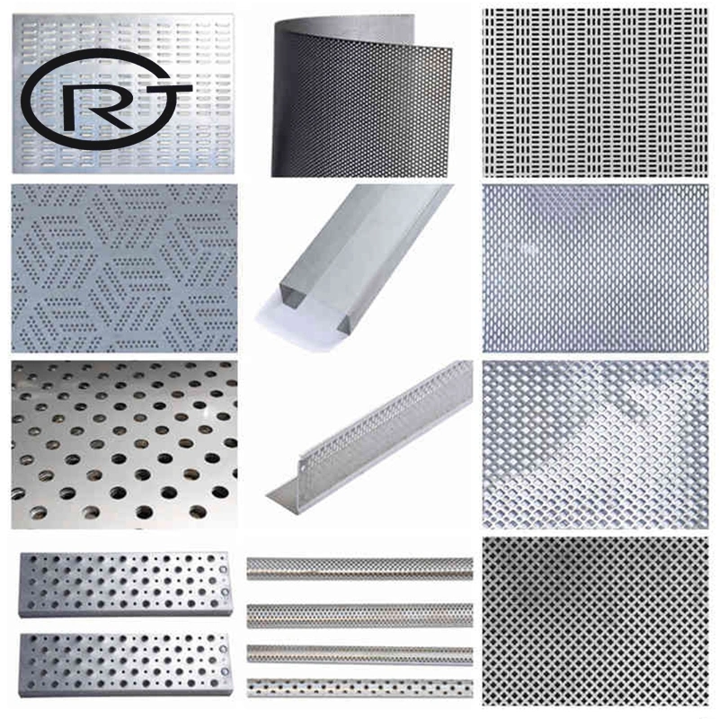 Galvanized/Coated Perforated Metal Mesh Sheet: 6.4mm Round, 40% Open Area