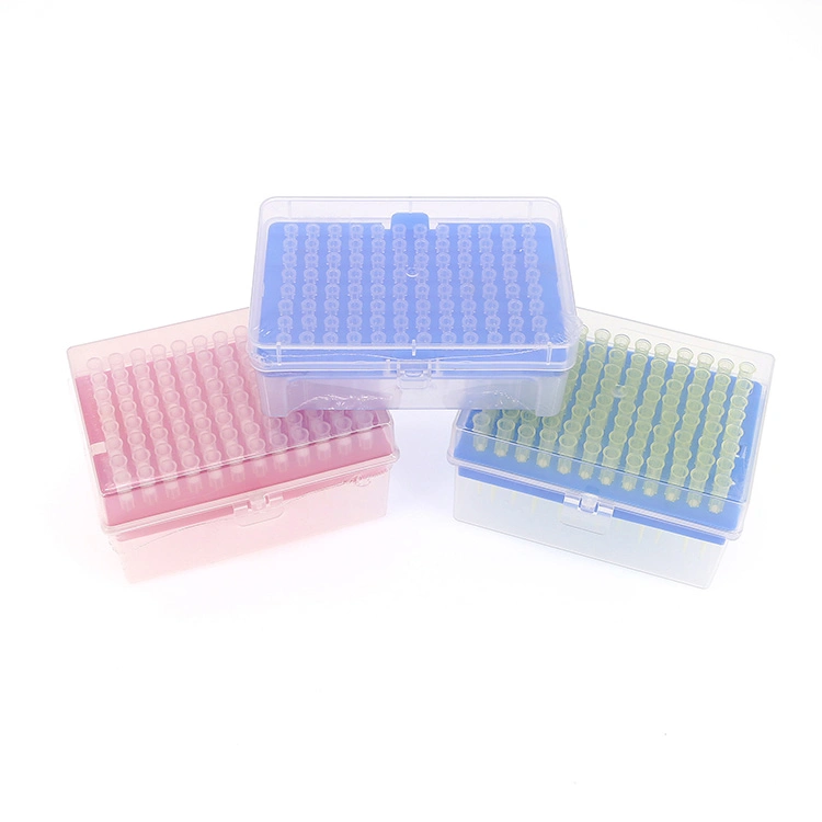 Disposable Sterile Plastic 96 Wells Rack Yellow Pipette Filter Tips