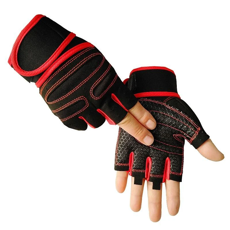 Großhandel Half Finger Gym Radfahren Workout Handschuhe Sport Gewichtheben Handschuhe