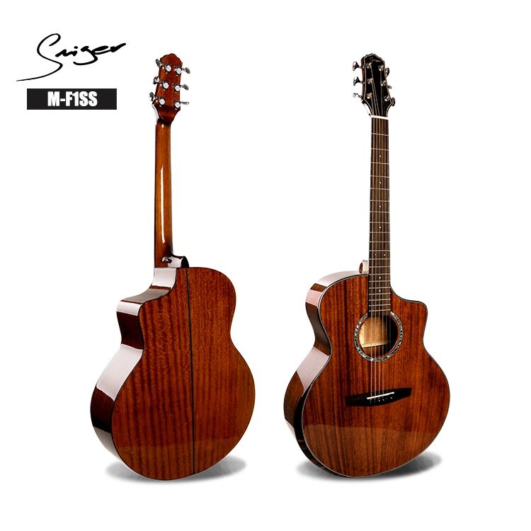 M-F1ss Smiger OEM Custom Brand High Grade Mahogany Armrest Full All Solid Western Acoustic Guitar Hand Made