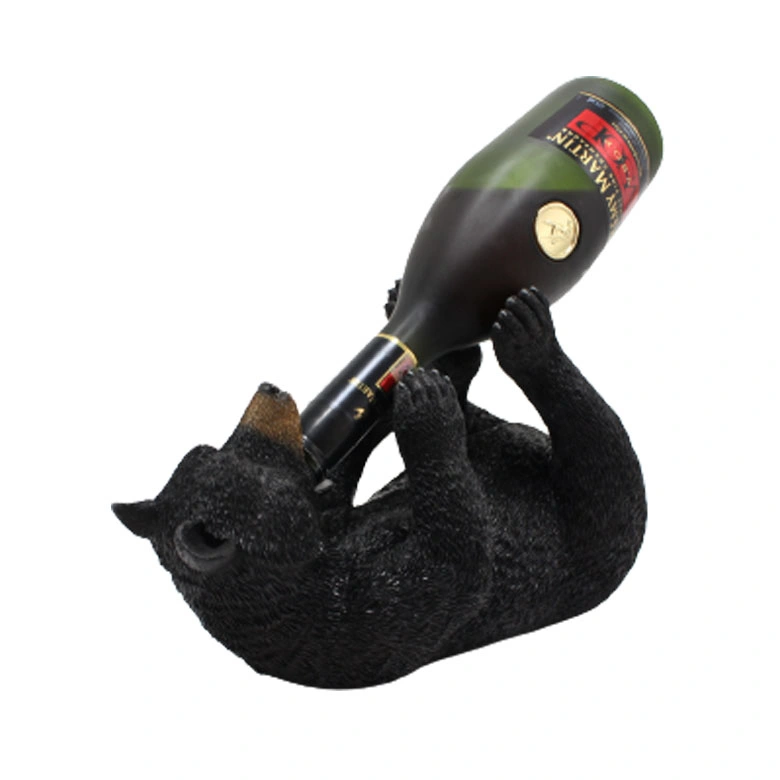 Resin Animal Bear Wolf Wine Bottle Holder Home Decor