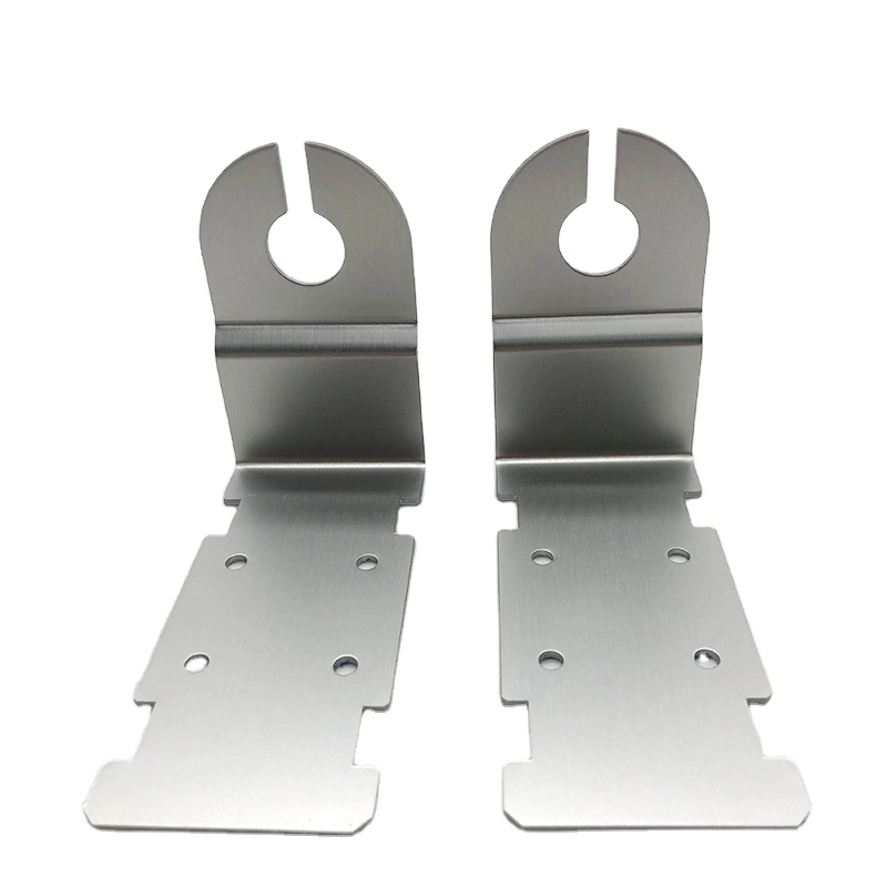 Brushed Aluminum Sheet Metal Stair Parts Brackets Metal Base Plate