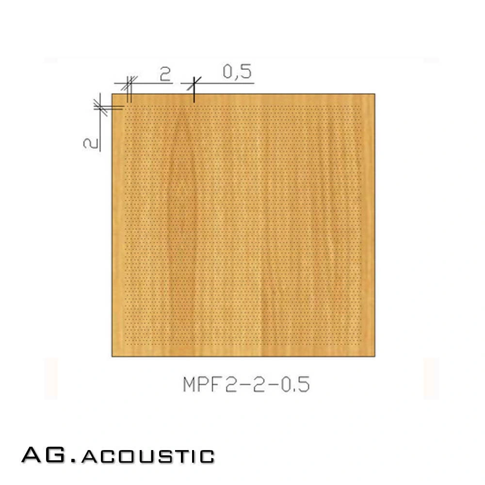 AG. Revêtement mural acoustique en bois micro perforé pour absorption acoustique