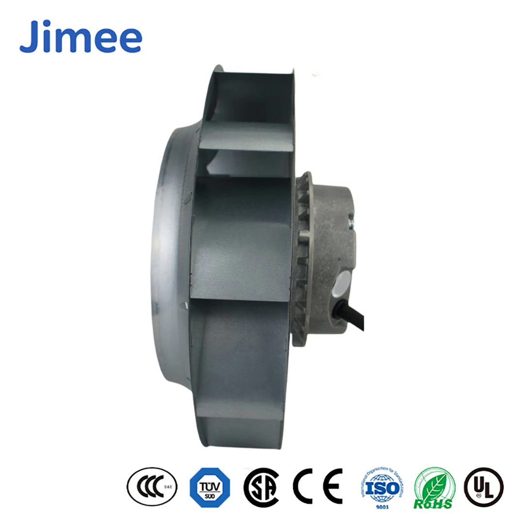 Jimee Motor China Electric Air Blower Manufacturing Jm250e2b1 2200 (M3/H) Air Flow Ec Centrifugal Fans Inline Centrifugal Extractor Fan for Cooling Ventilation
