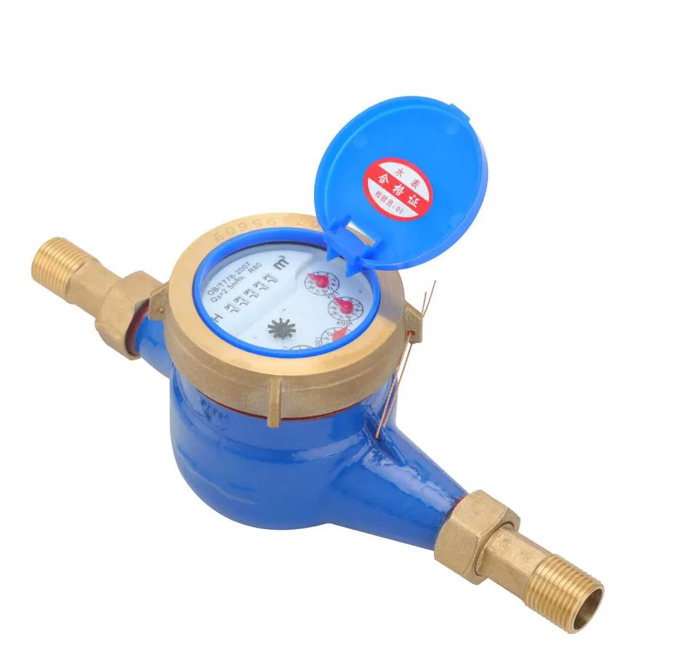 Awwa C708 Standard Multi Jet Water Meter 3/4" DN10-D50, with Brass NPT Tailpieces