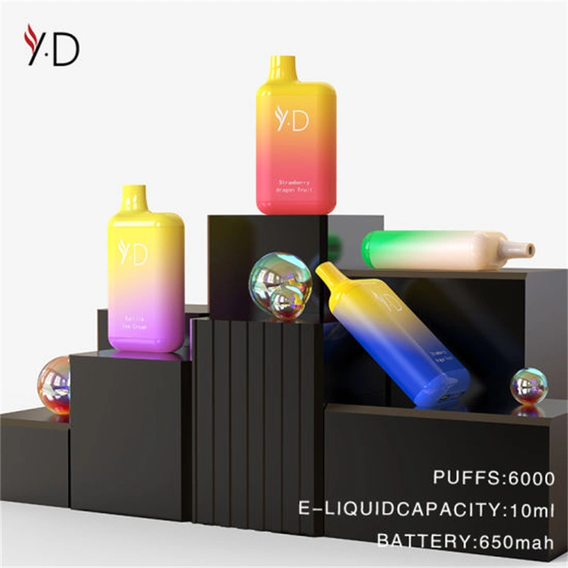 yd 6000puffs التسليم السريع الجملة السعر 650 مللي أمبير/ساعة 10 مل فاب للاستعمال مرة واحدة قلم إلكترونيّة سجائر صحة [هيغ قوليتي]