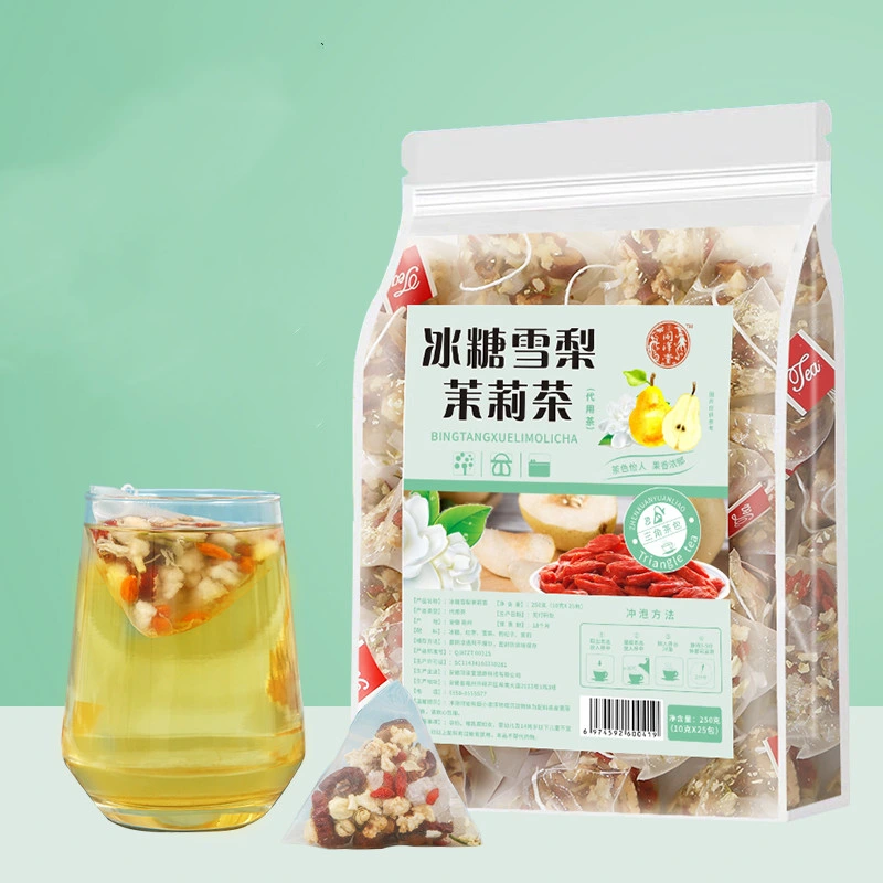 Kundenspezifischer OEM chinesischer Jasmin Rock Zucker Schnee Birne Geschmack Tee Lung Clearing Detox Tee