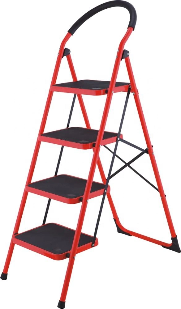 Deliladder 3 Step Folding Portable Steel Ladder for Home