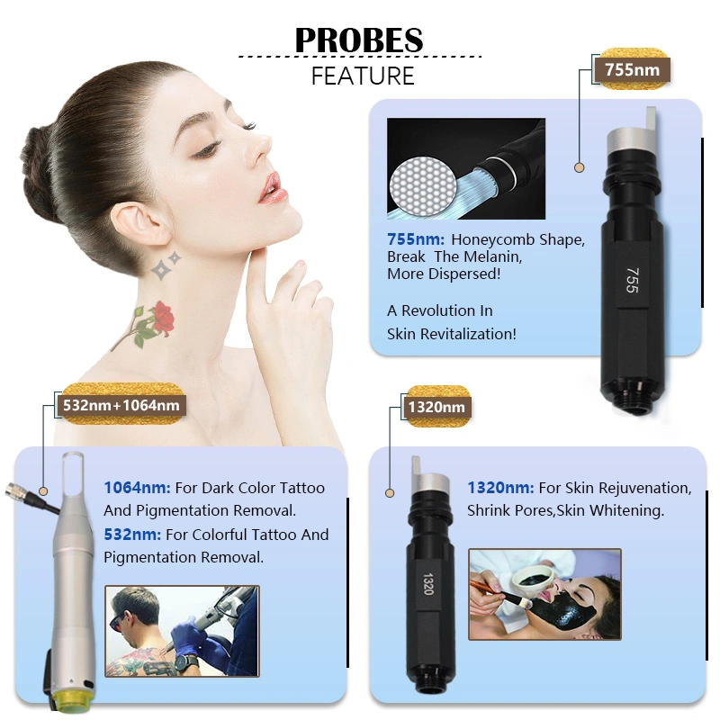 CE / FDA / RoHS Q geschaltet Tattoo Entferner Laser Skin Rejuvenate Beauty Machine