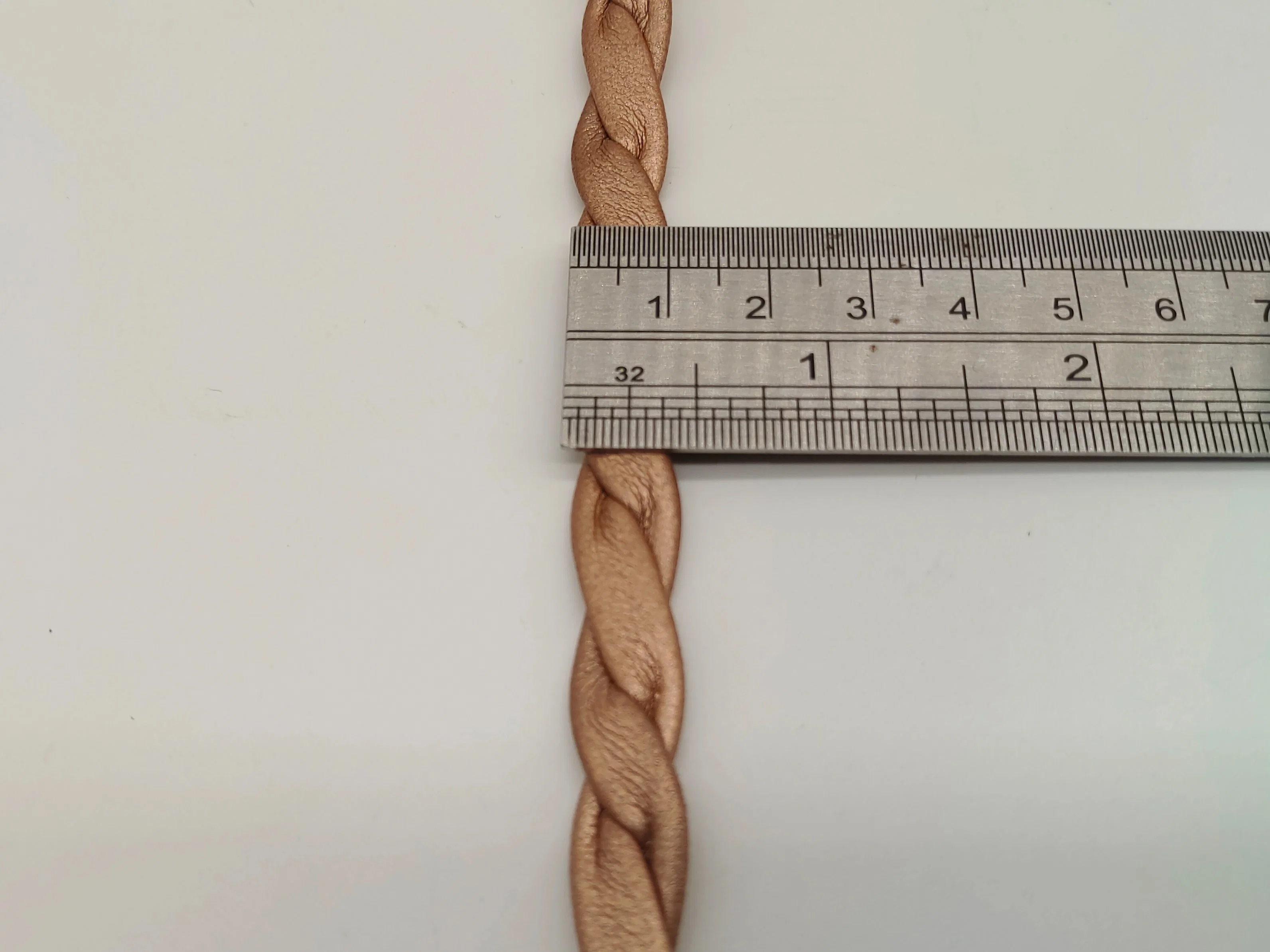 Factory OEM 10mm Flat PU Braided Tape Hot Selling PU Leather Braided Belt Narrow Synthetic Leather Braided Accessories