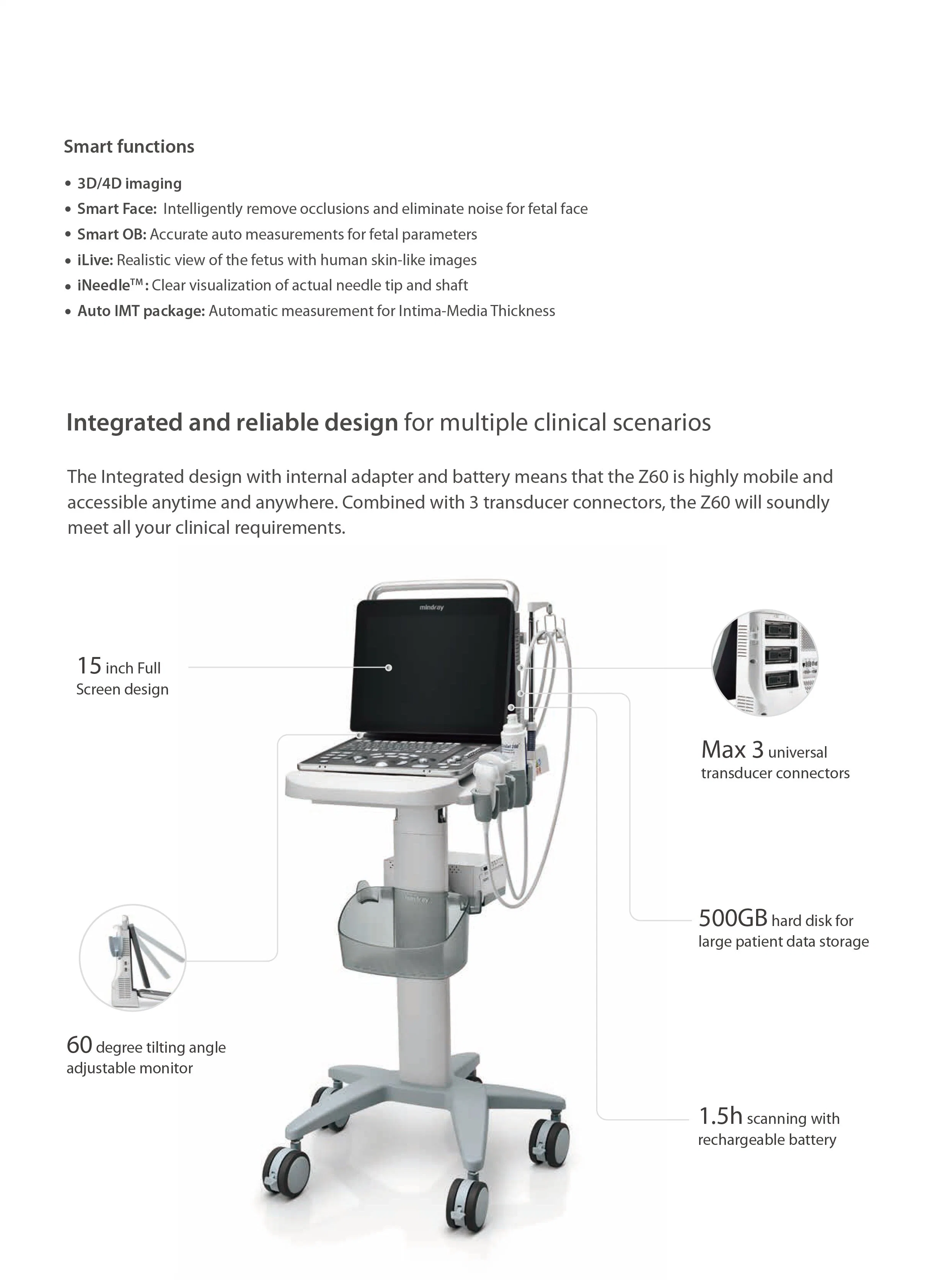 Mindray Z60 Color Doppler Ultrasound Machine