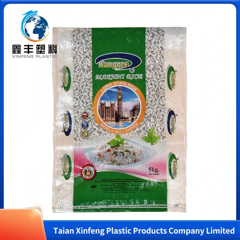 Custom Laminated American Rice Bag Packing for Flour And10kg 25kg 50kg PP Rice Bag with Printing and Lamination