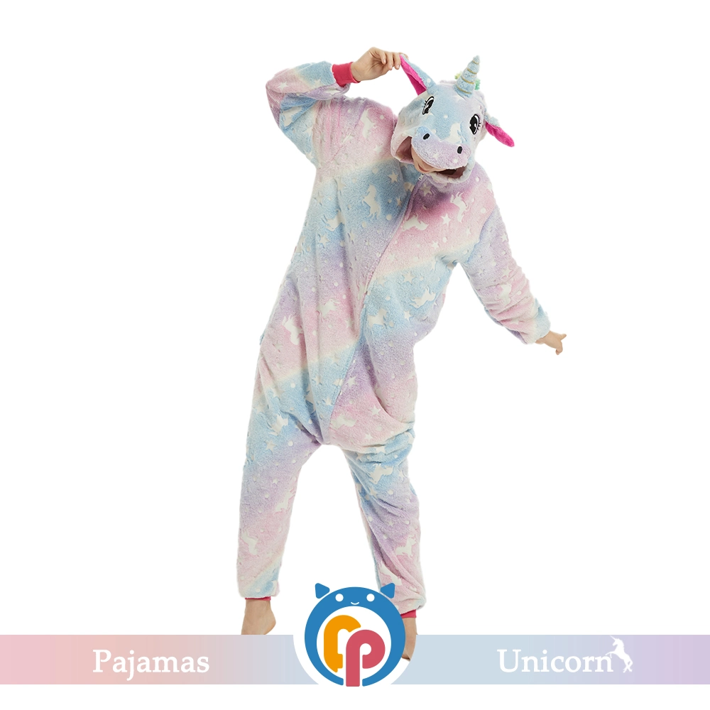 Venda por grosso de Estrela luminosa Unicorn pijamas fatos do Dia das Bruxas fontes de terceiros