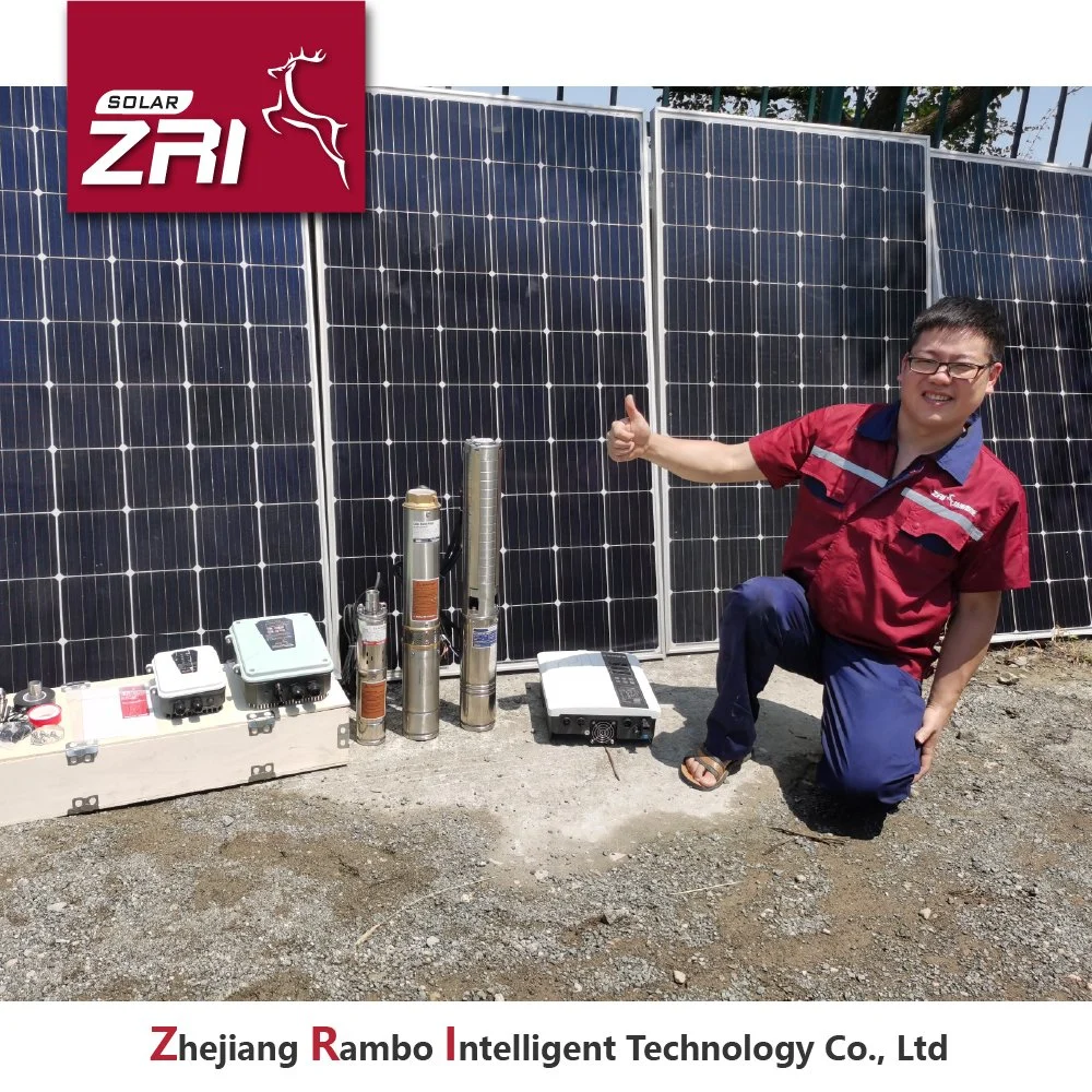 Zri 6sp40 Inch Huge Power Solar Pumping System, Stainless Steel Impeller Pump, Solar Pump Inverter with AC Borehole Pump