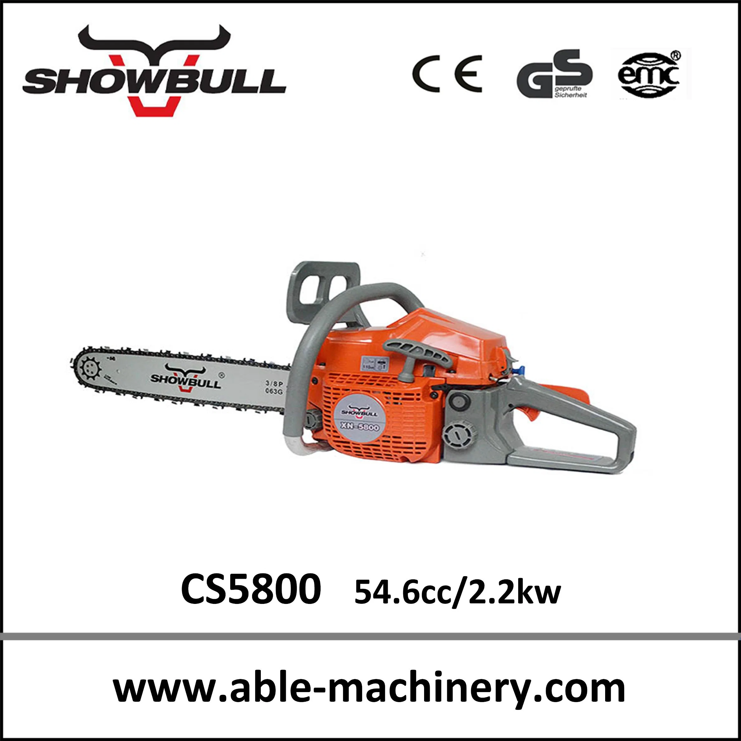Top Sales Gasoline Chainsaw 5800, Wood Cutting Saw Machine
