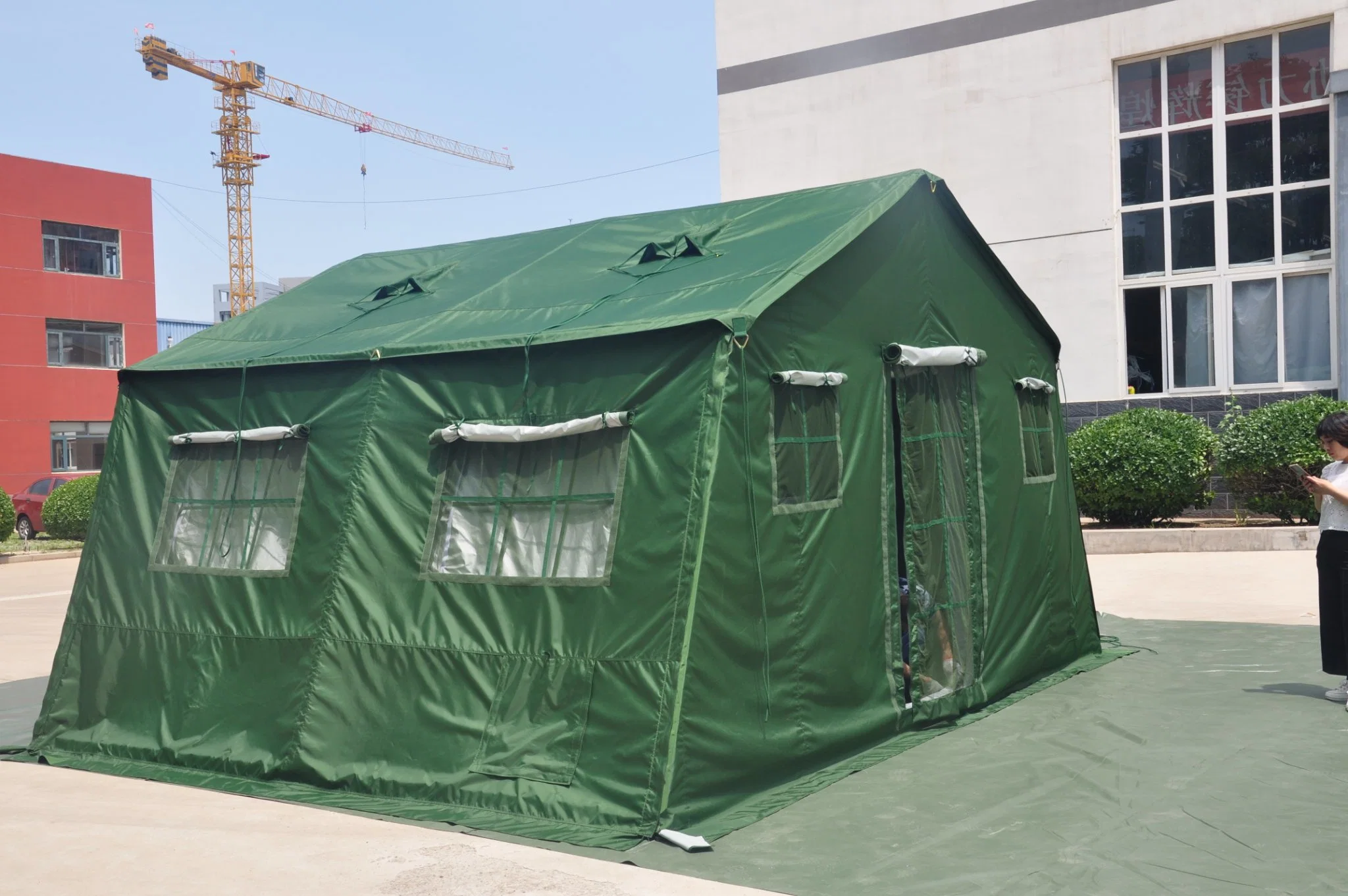 4x5m de luz LED de 20m2 resistente al agua de Servicio Pesado Ejército Windproof Style tienda de campaña, de estilo militar Carpa Carpa de bastidor grande para los Estados Unidos y Europa