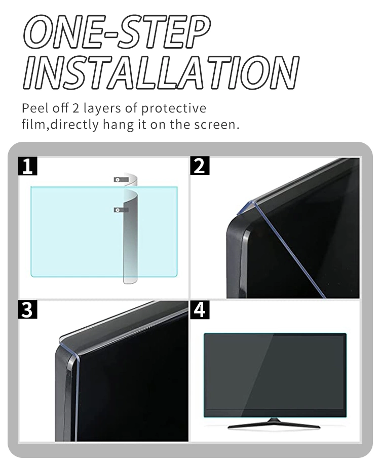 15" 15.4" 15.6" New Arrival Acrylic Screen Protector Anti Blue Light Hanging Installation Guard for Desktop or TV